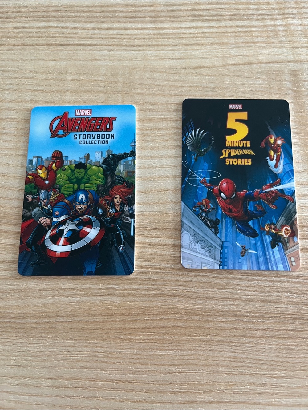 Yoto 2 audio Cards: avengers and spider man
